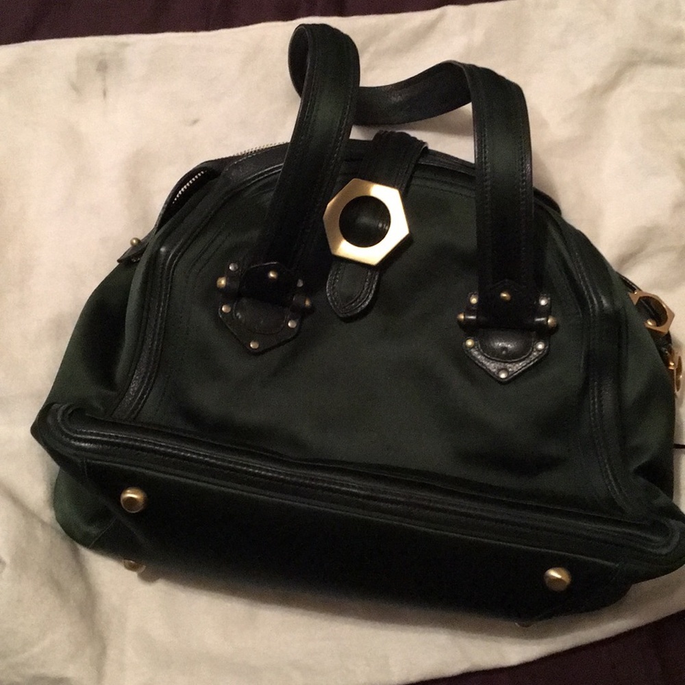 Zac Posen satiny green satchel